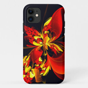 Red Yellow Floral Modern Abstract Art Pattern #10 iPhone 11 Case