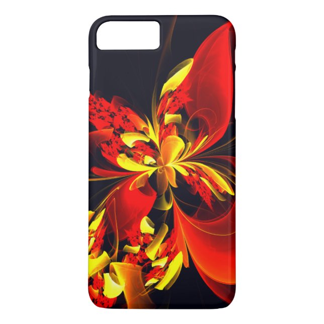 Red Yellow Floral Modern Abstract Art Pattern #10 Case-Mate iPhone Case (Back)