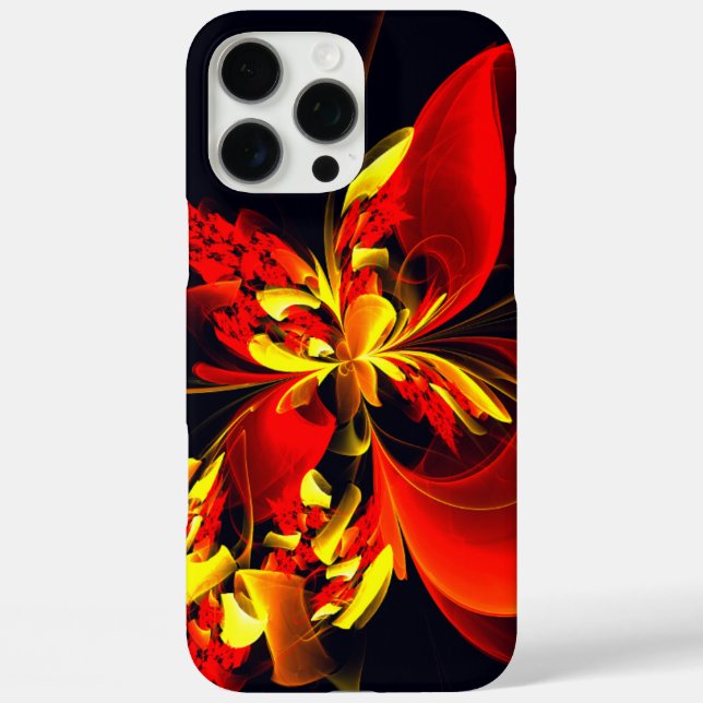 Red Yellow Floral Modern Abstract Art Pattern #10 Case-Mate iPhone Case (Back)