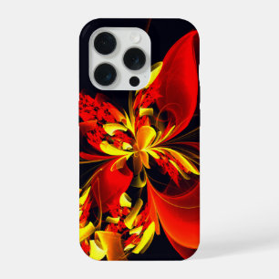 Red Yellow Floral Modern Abstract Art Pattern #10 iPhone 15 Pro Case