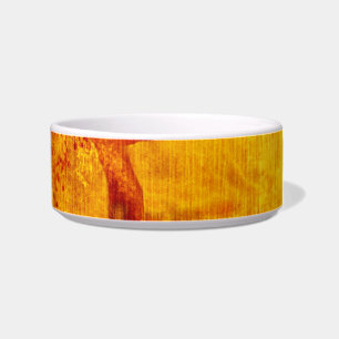 Red yellow flower grunge digital graphic art bowl