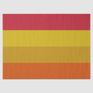 Red, Yellow, Gold and Orange Stripes Tissue Paper