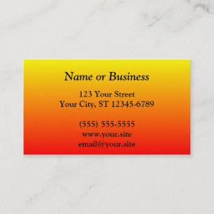 Red Yellow Gradient Business Card