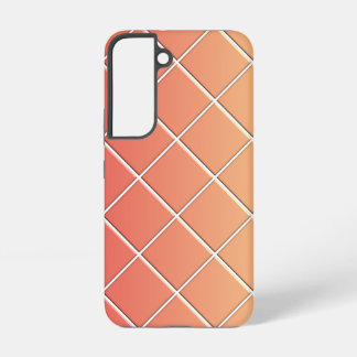 Red Yellow gradient with squares  Samsung Galaxy Case
