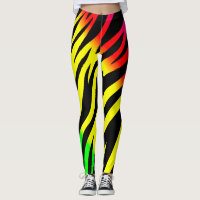 Red yellow green animal print