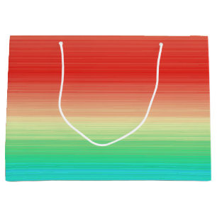 Red Yellow Green Blue Stripes Large Gift Bag