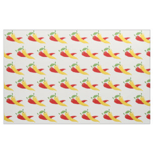 Red Yellow Green Chilli Peppers Thunder_Cove  Fabric