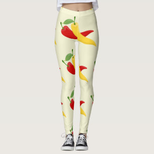 Red Yellow Green Chilli Peppers Thunder_Cove Leggings