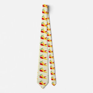 Red Yellow Green Chilli Peppers Thunder_Cove Tie