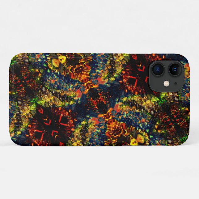 Red Yellow Green on Dark, Flowered shredded paper? Case-Mate iPhone Case (Back (Horizontal))