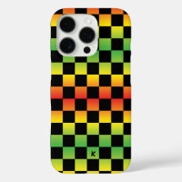 Red Yellow Green Rasta Ombre Chequered Monogram