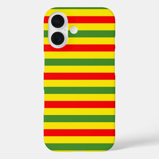 Red Yellow Green Stripes Design Case-Mate iPhone Case (Back)