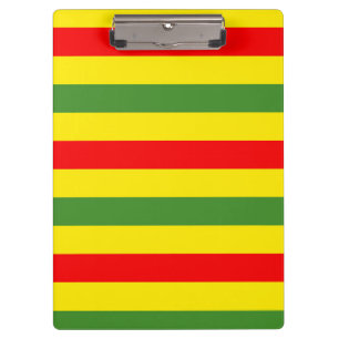 Red Yellow Green Stripes Design Clipboard