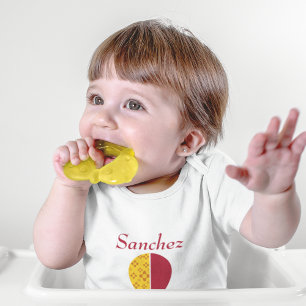 Red Yellow New Mexico Zia Hot Air Balloon Baby Bodysuit