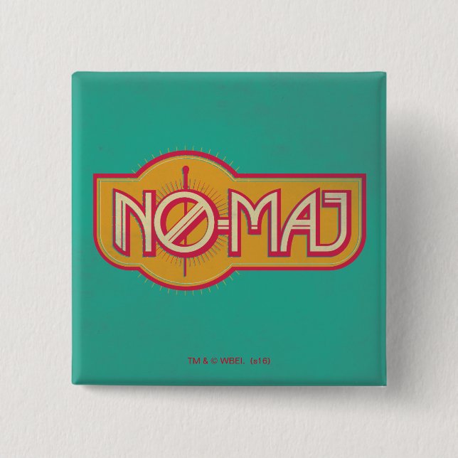 Red & Yellow NO-MAJ™ Badge (Front)