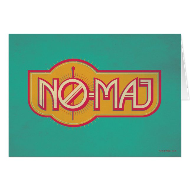 Red & Yellow NO-MAJ™ Badge (Front Horizontal)