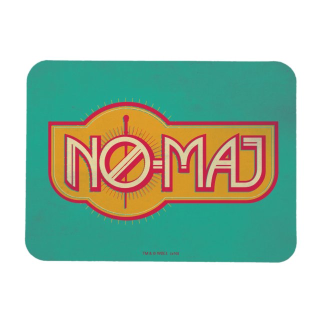 Red & Yellow NO-MAJ™ Badge Magnet (Horizontal)