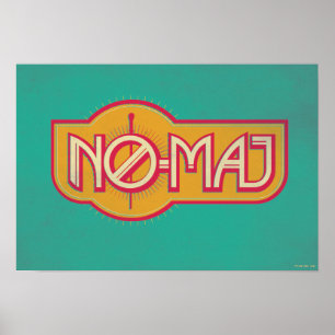 Red & Yellow NO-MAJ™ Badge Poster