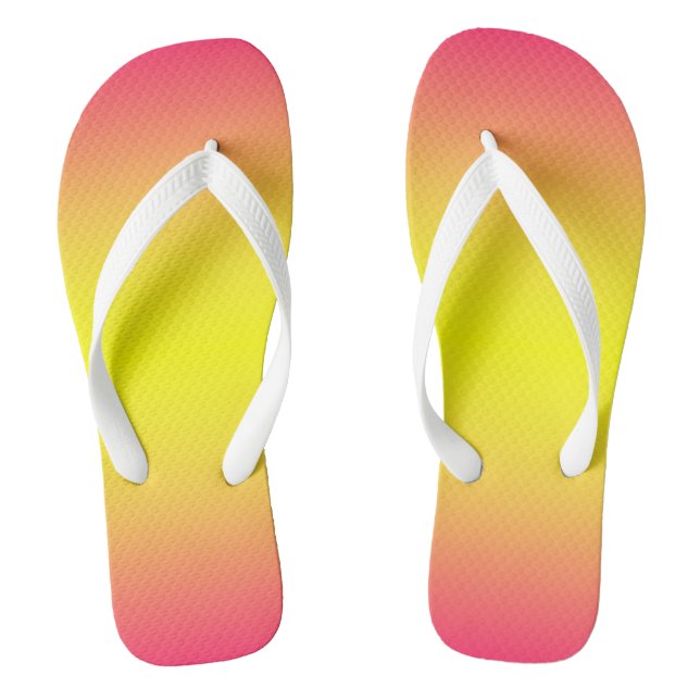 Red Yellow Ombre Thongs (Footbed)