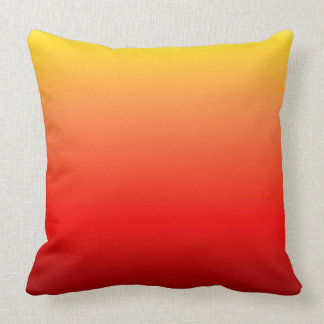 Red Yellow Ombre Throw Pillow