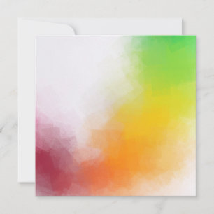 Red Yellow Orange Green Custom Colourful Elegant Card