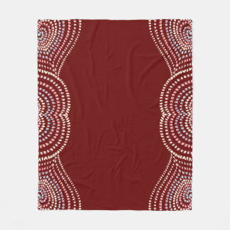 red yellow pink blue Concentric Hearts Rainbow Fleece Blanket