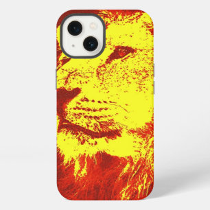 Red Yellow Pop Art Lion iPhone Case