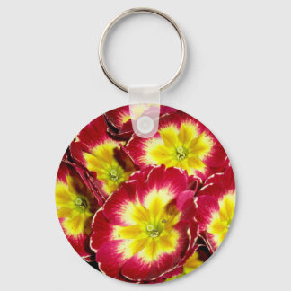Red Yellow Primrose Keychain