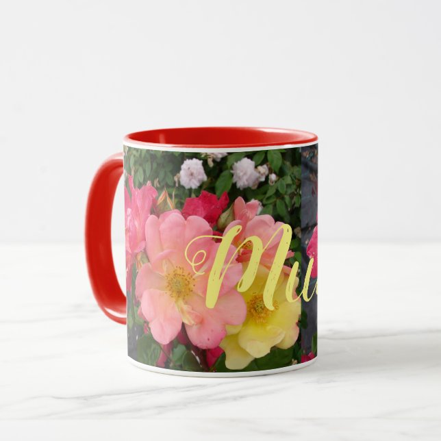 Red Yellow Rose Flower Floral Roses Mother Mug (Front Left)