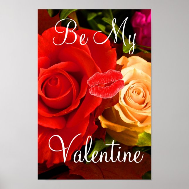 Red Yellow Rose Valentine I Poster (Front)