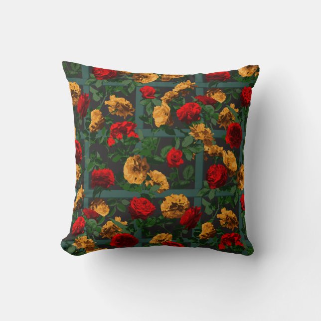 Red Yellow Roses Cushion (Front)