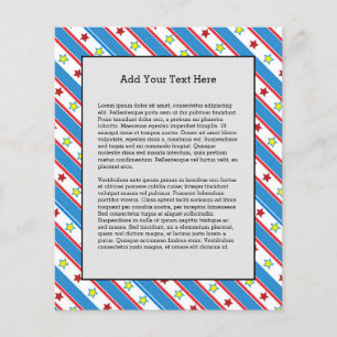 Red Yellow Stars Blue Diagonal Starry Cheerleading Flyer