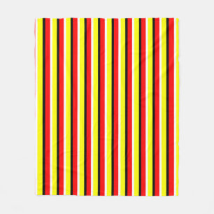 Red Yellow Stripes Pattern Design Fleece Blanket