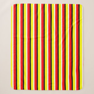 Red Yellow Stripes Pattern Design Sherpa Blanket