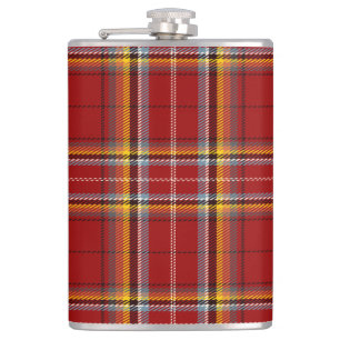 Red & Yellow Tartan Flask