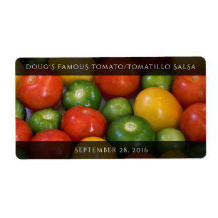 Red Yellow Tomatoes and Green Tomatillos