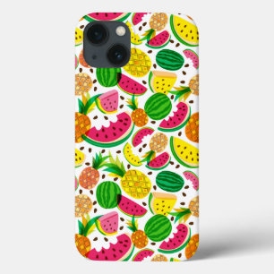 Red & Yellow Tropical Fruit Pattern iPhone 13 Case