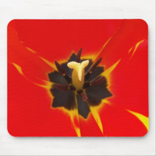 red yellow tulip mouse pad