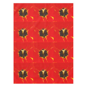 red yellow tulip tablecloth