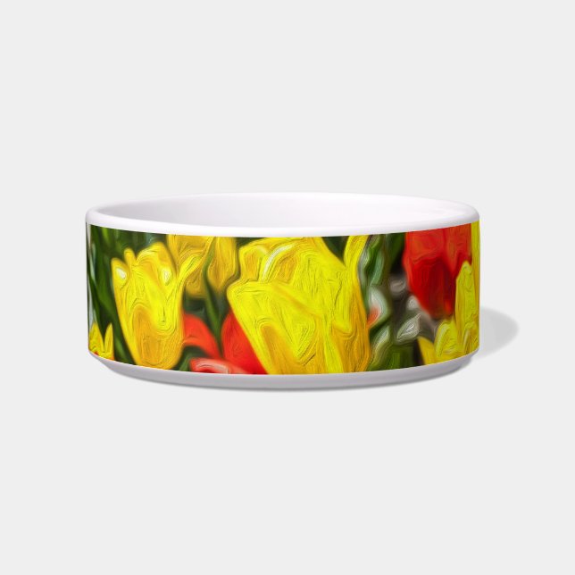 Red & Yellow Tulips Bowl (Front)