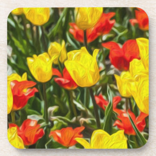 Red & Yellow Tulips Coaster