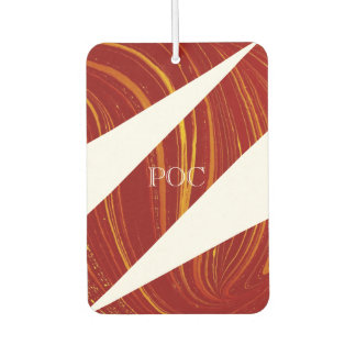 Red Yellow White Abstract Car Air Freshener