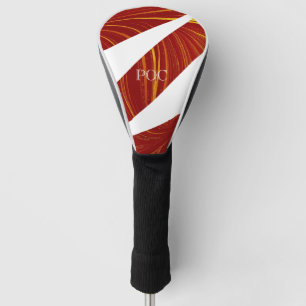 Red Yellow White Abstract Golf Head Cover