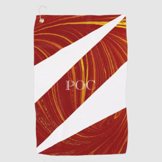 Red Yellow White Abstract Golf Towel