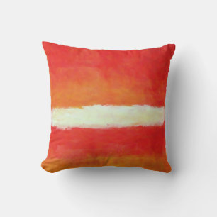 Red Yellow White Colourful Abstract Painting Cushion