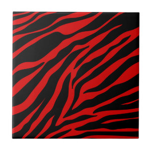 red zebra ceramic tile