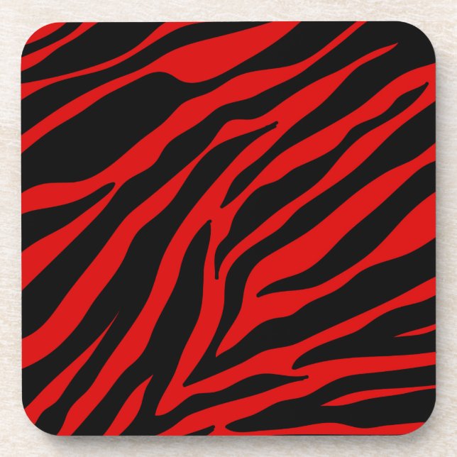 red zebra coaster (Front)