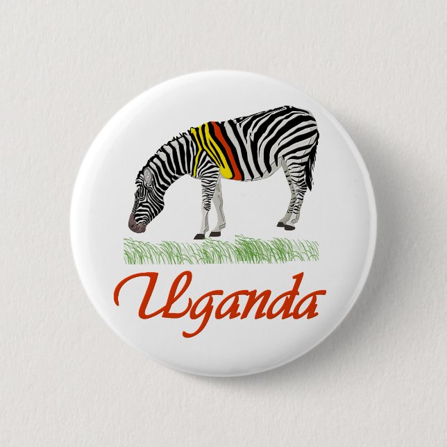 Red Zebra Series 6 Cm Round Badge (Front)