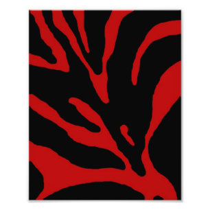 Red Zebra Stripe Animal Print