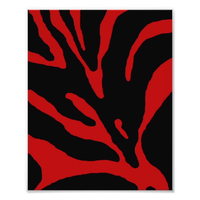 Red Zebra Stripe Animal Print (Front)
